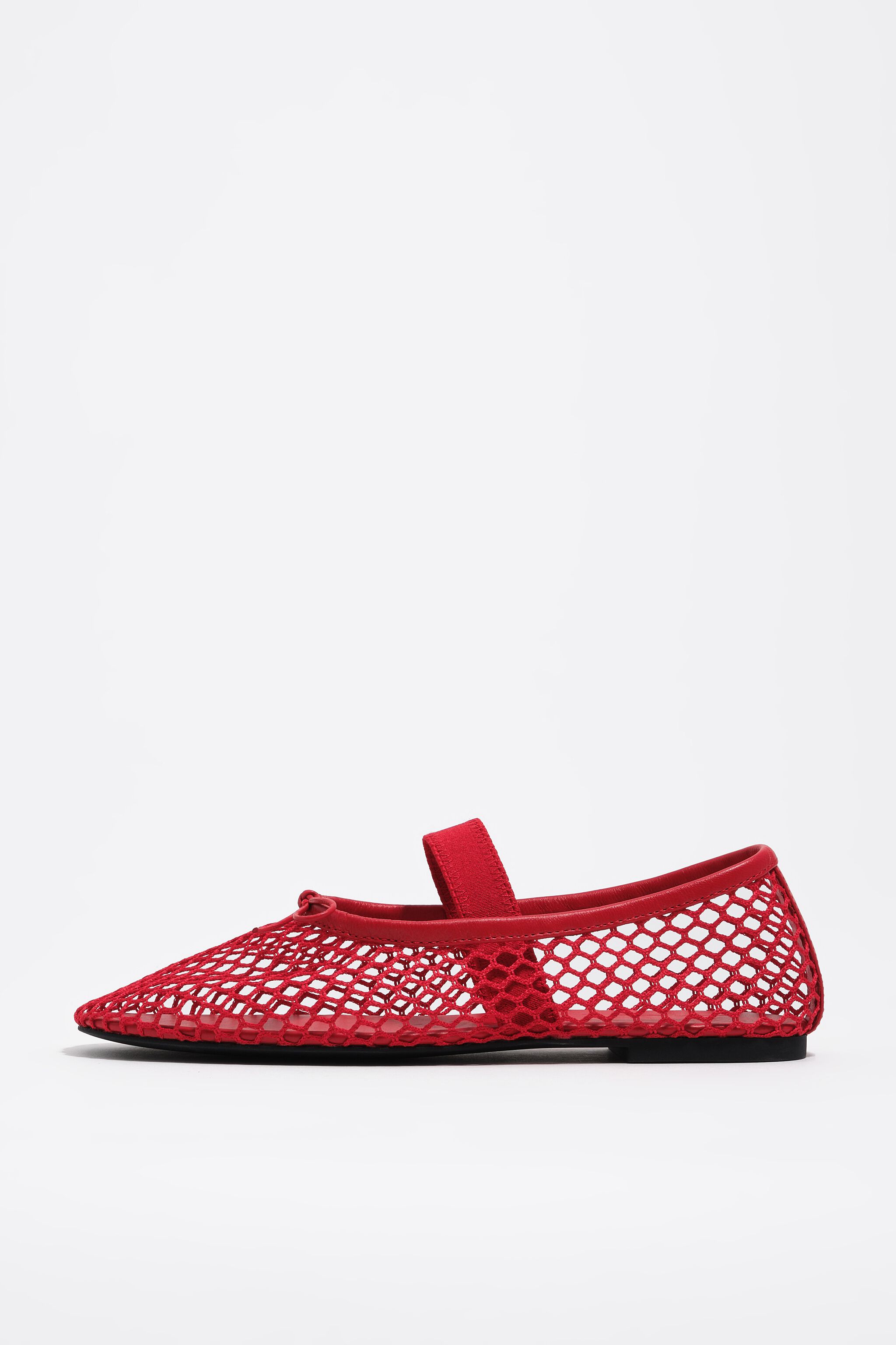 Red mesh ballerina