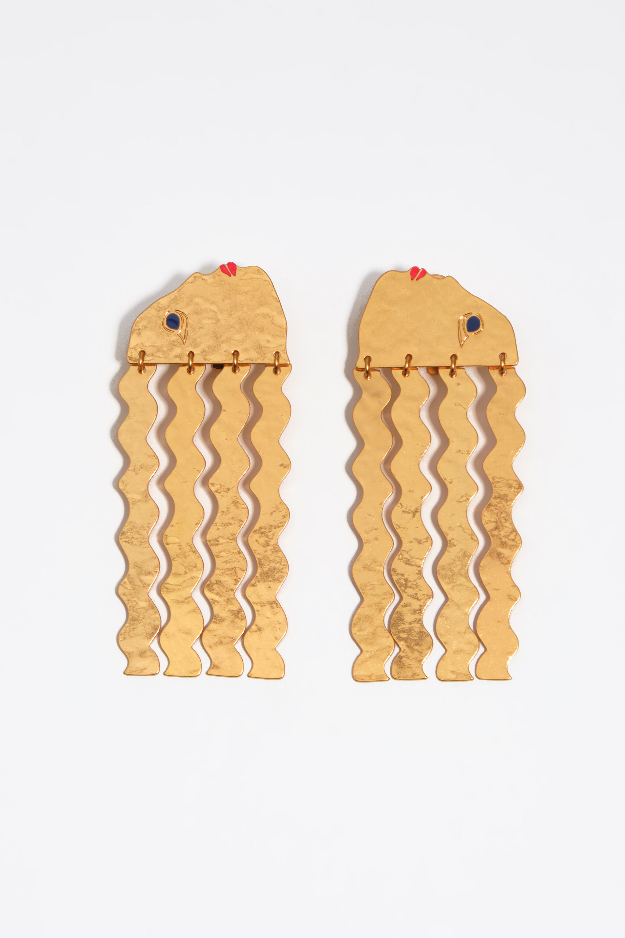 Matte gold silhouette earrings