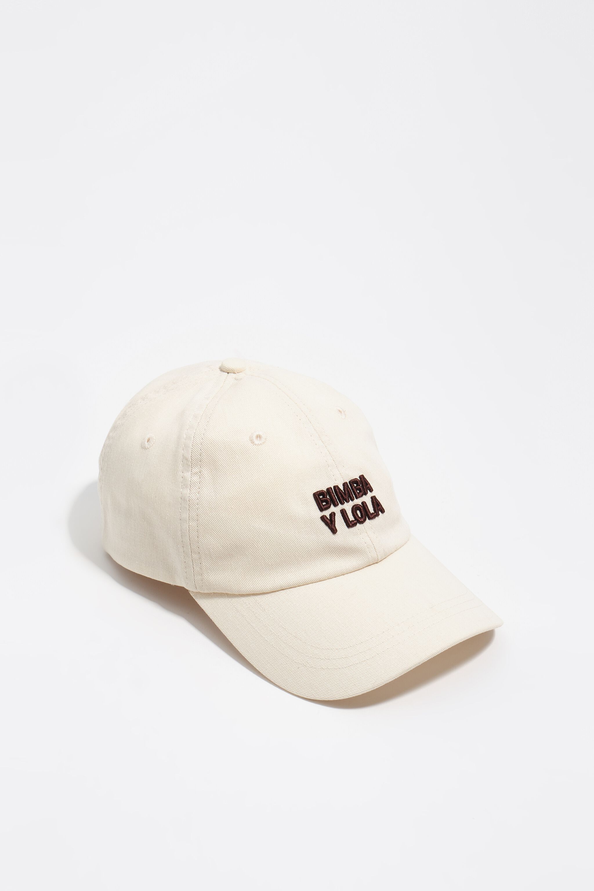 Washed black cotton cap