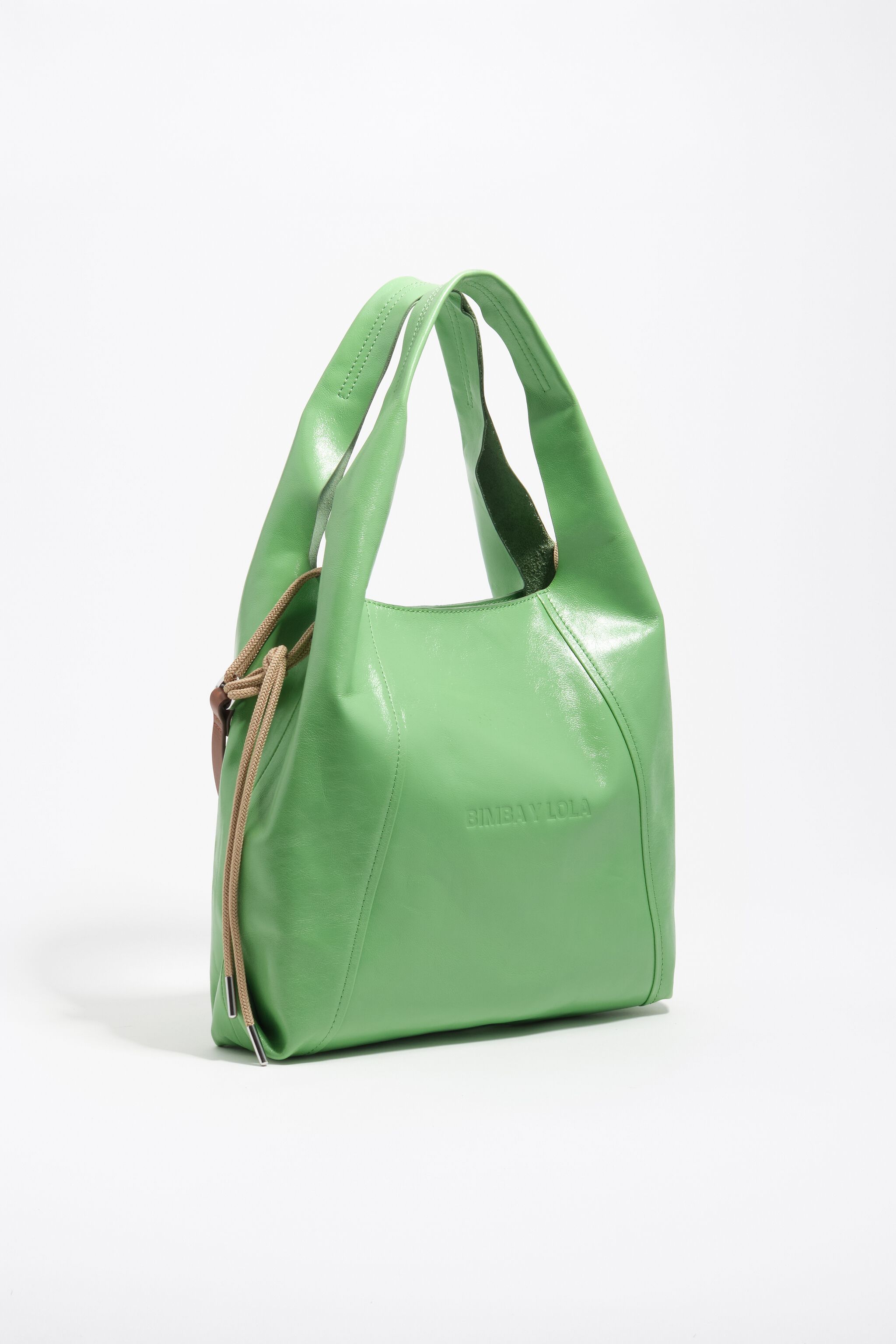 Medium emerald leather Paper crossbody bag