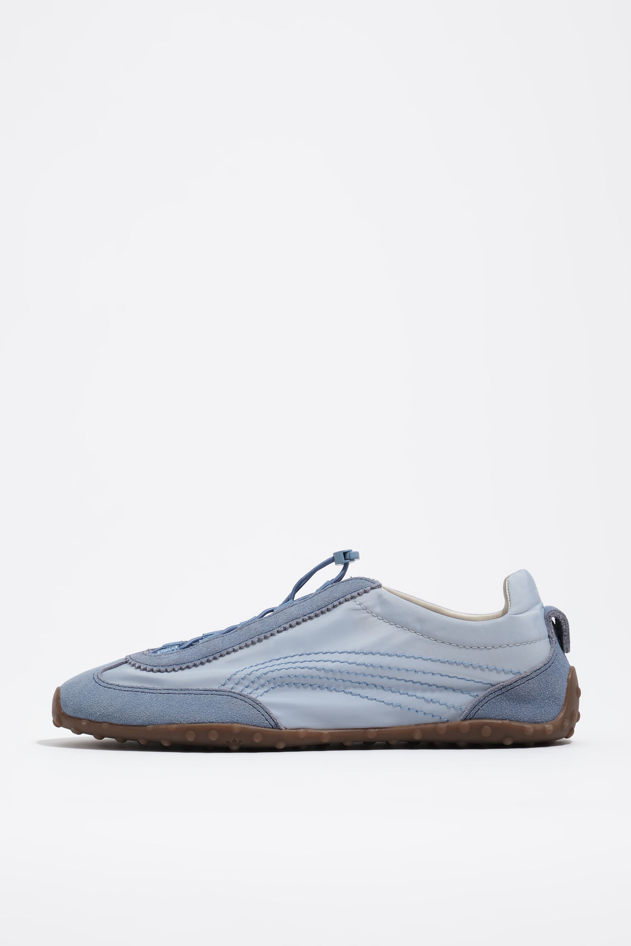 Blue suede and nylon 13 28 ballerina sneaker