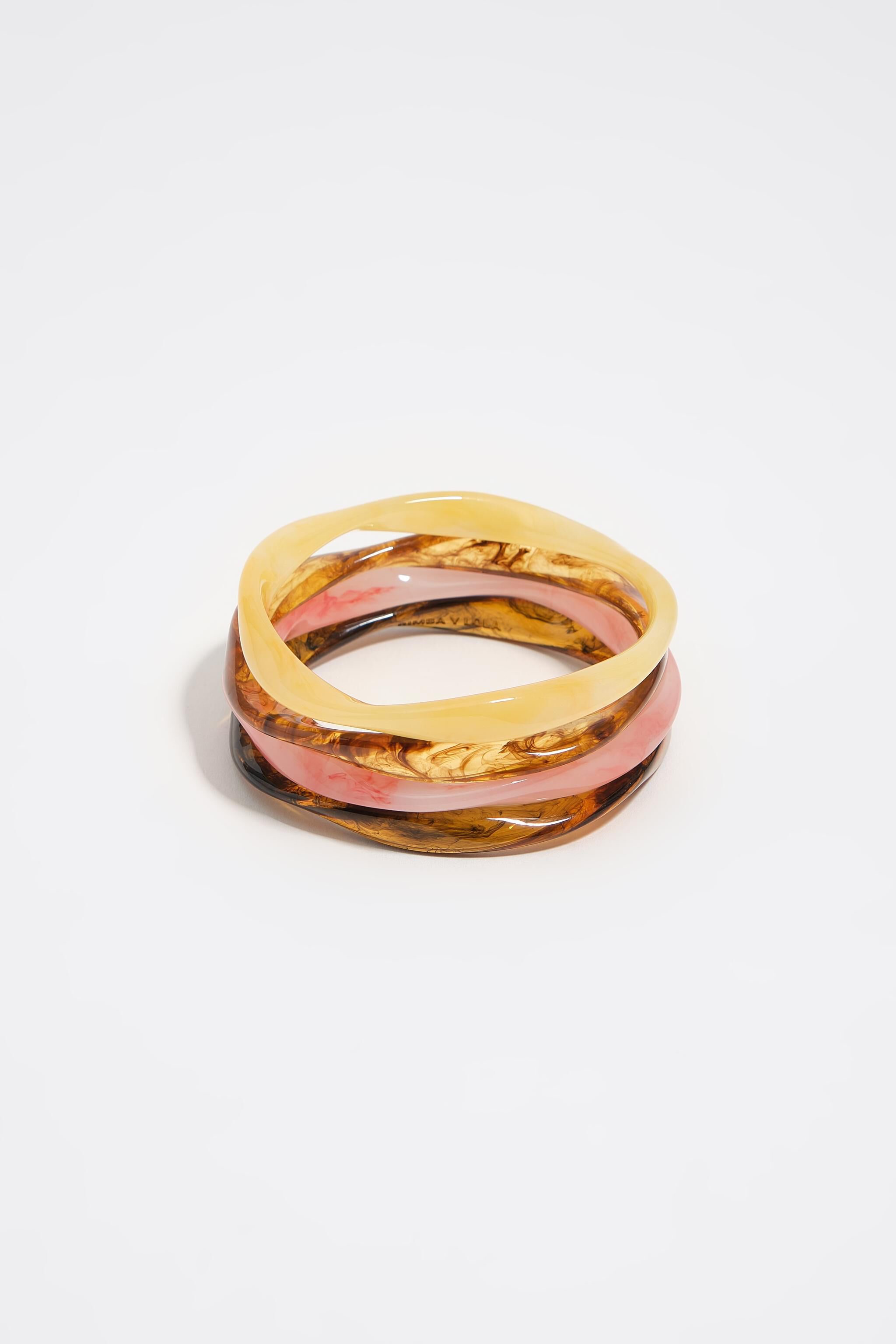 Amber resin set of 4 bracelets