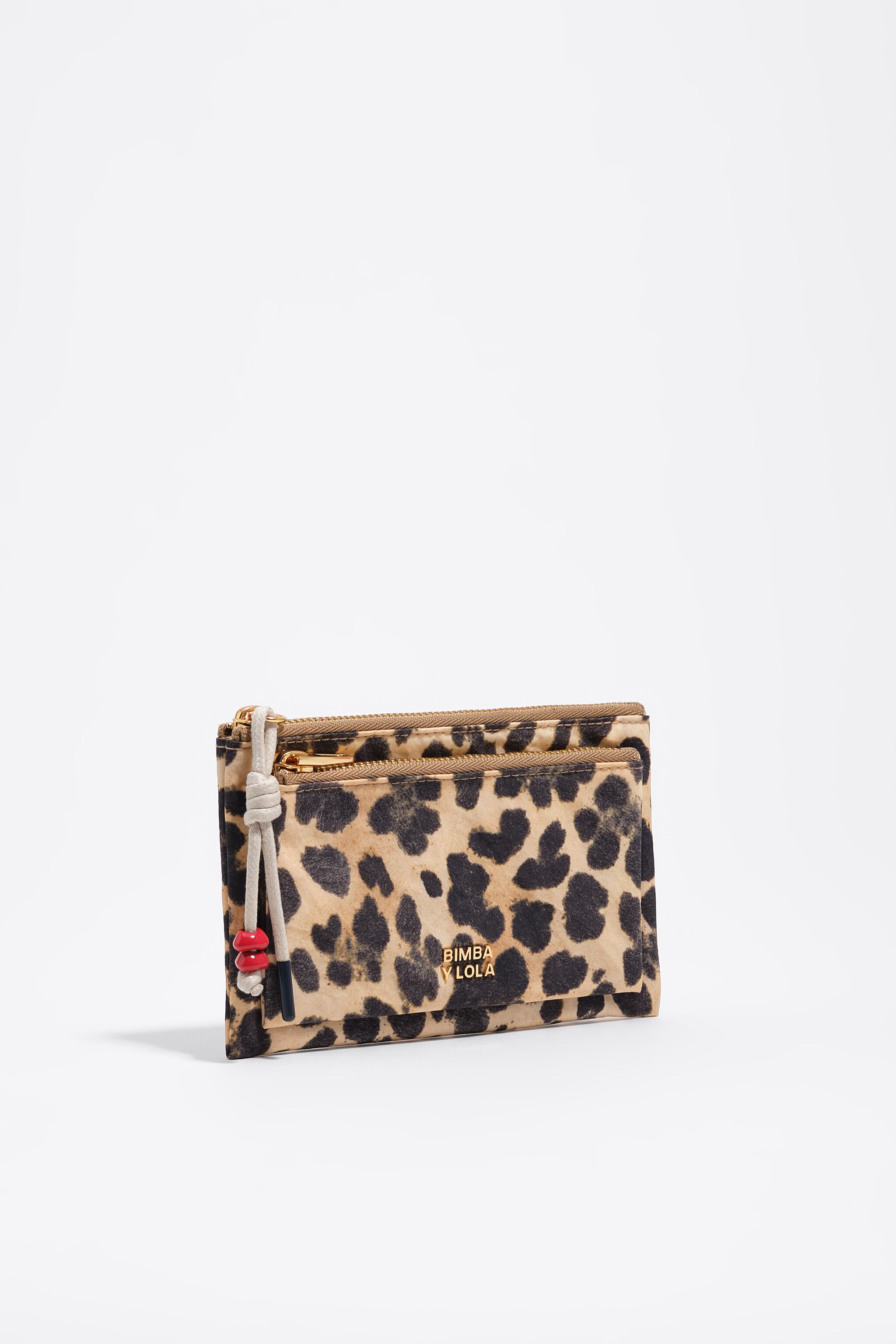 Natural Leopard nylon purse