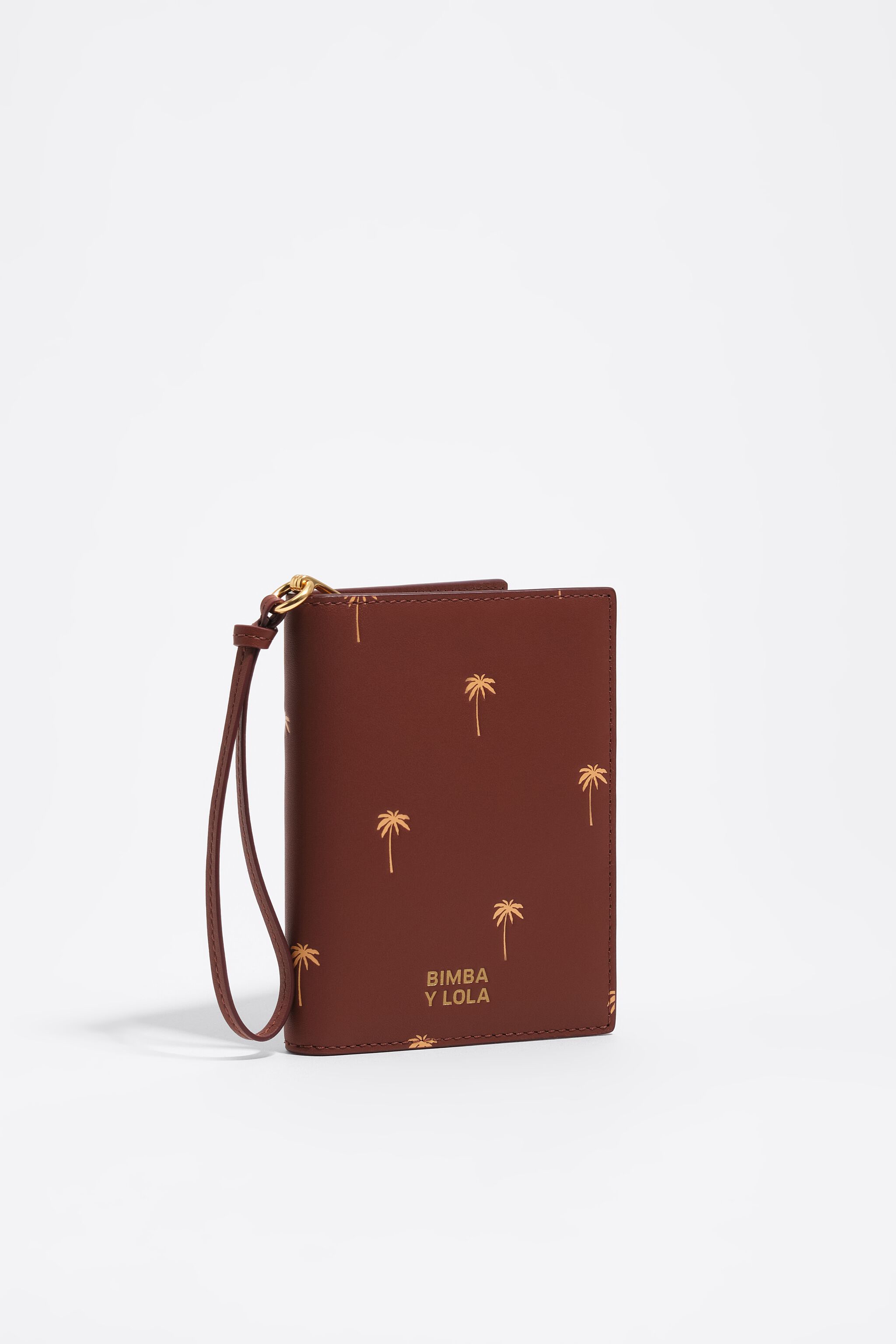 Walnut leather passport cover