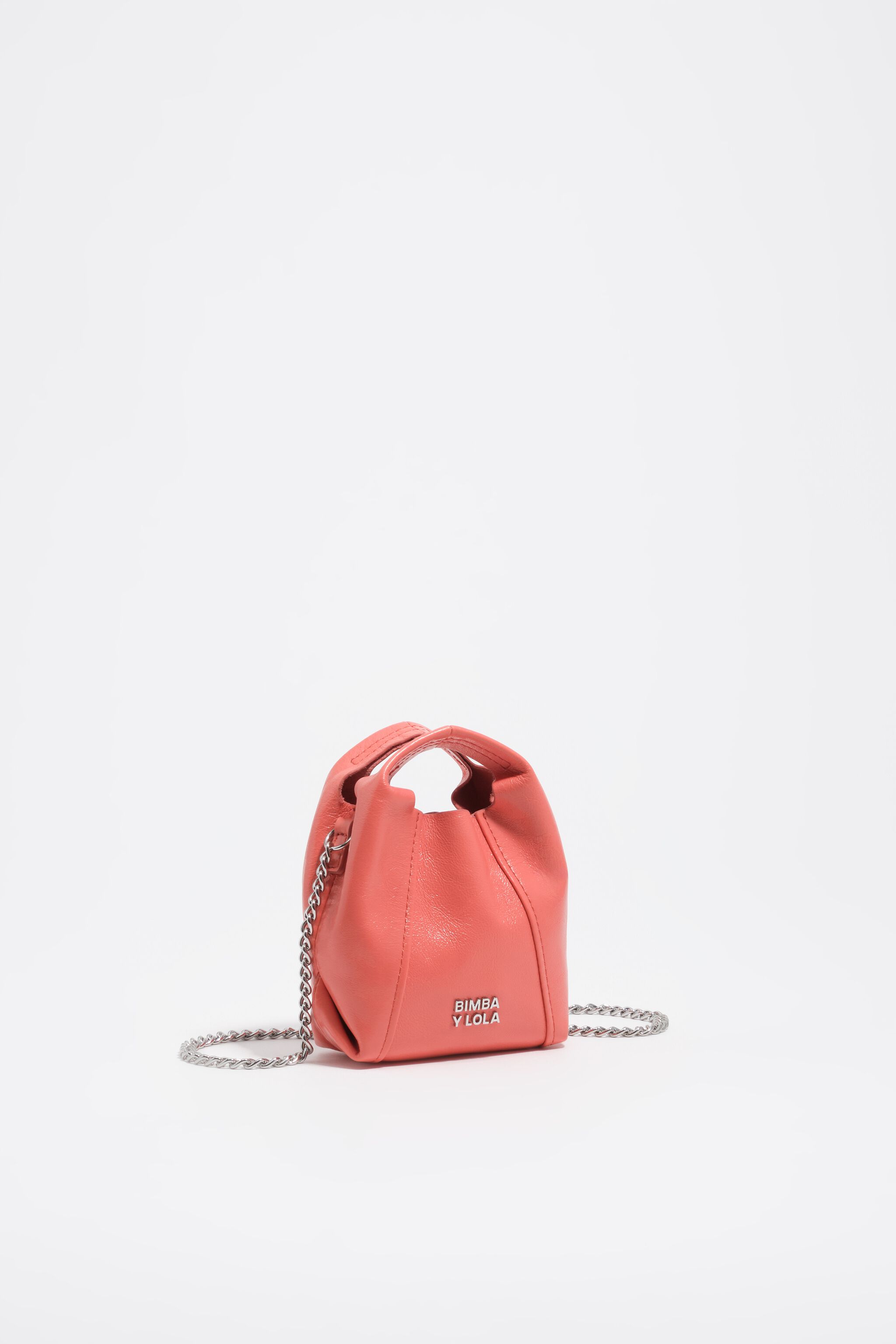 Coral micro leather Paper bag