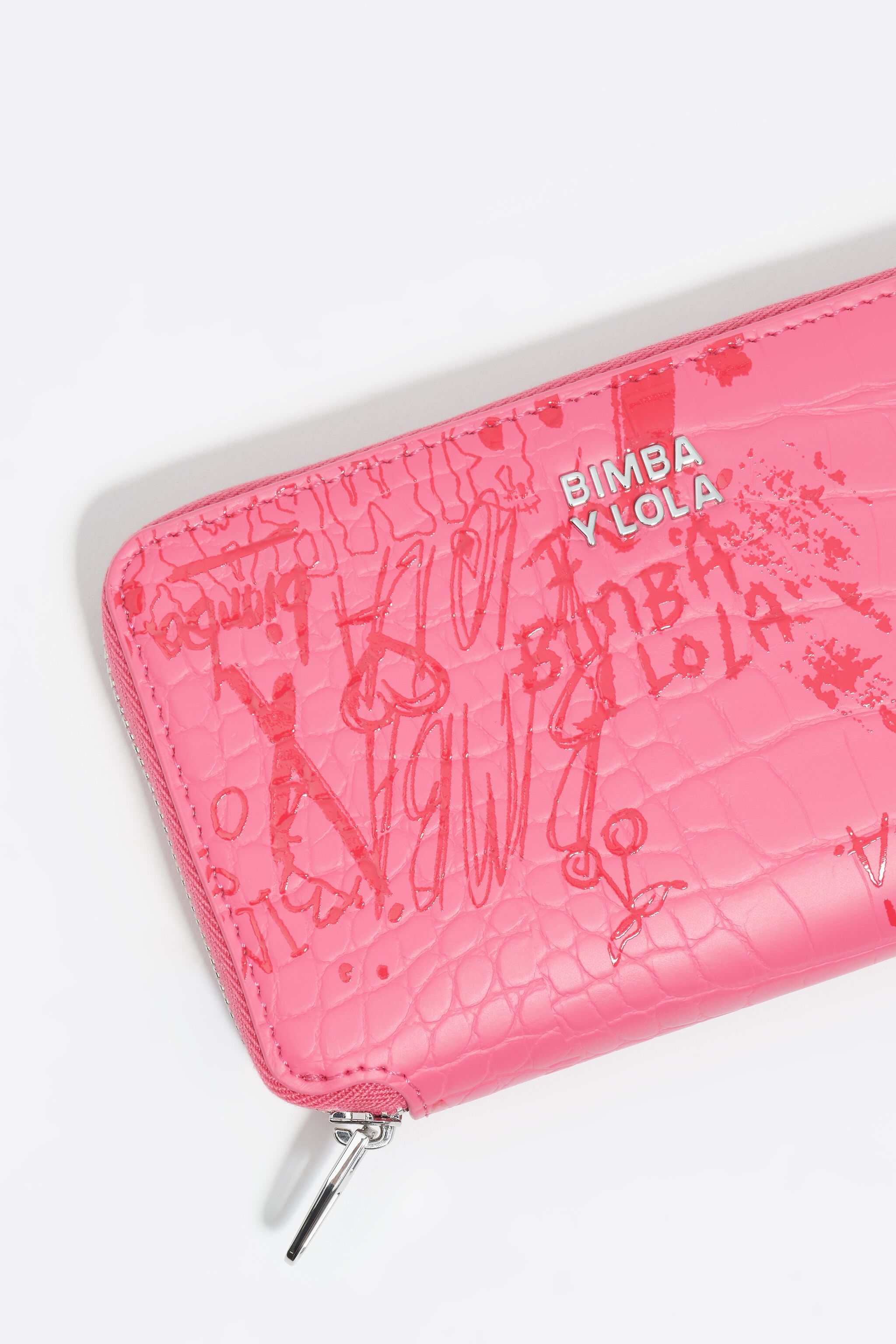 Berry pink BIMBA logos medium horizontal wallet