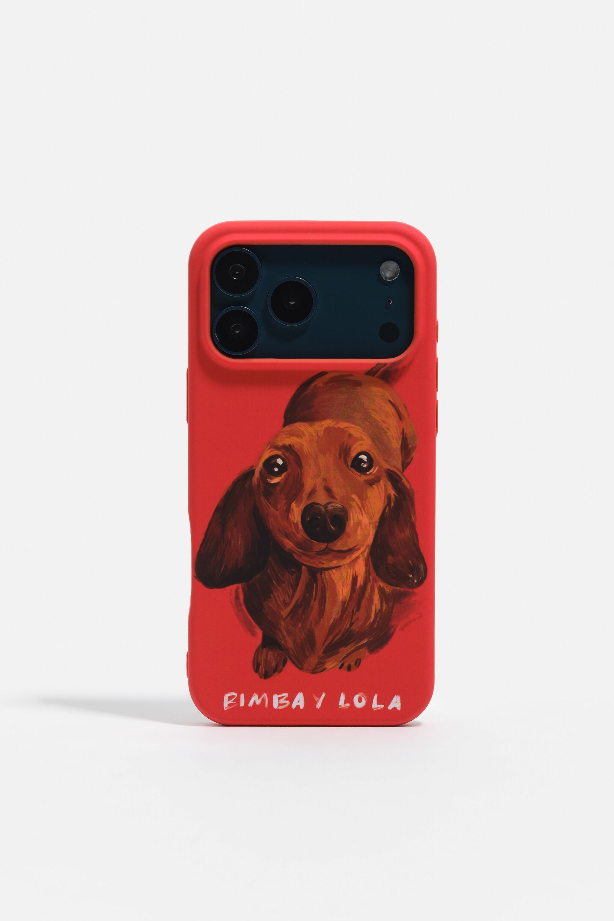 Red dachshund iPhone 17 Pro Max rigid case