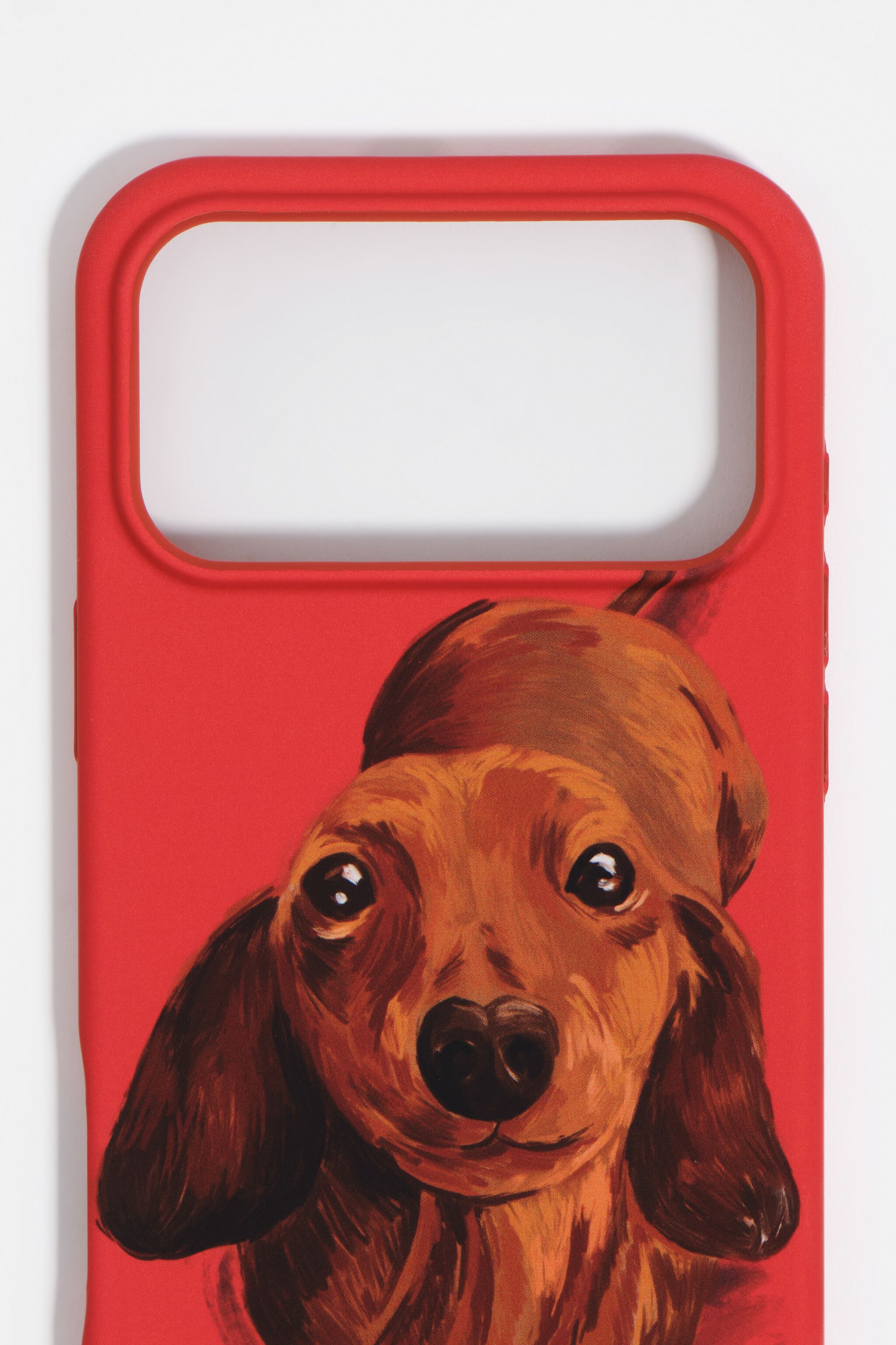 Red dachshund iPhone 17 Pro Max rigid case