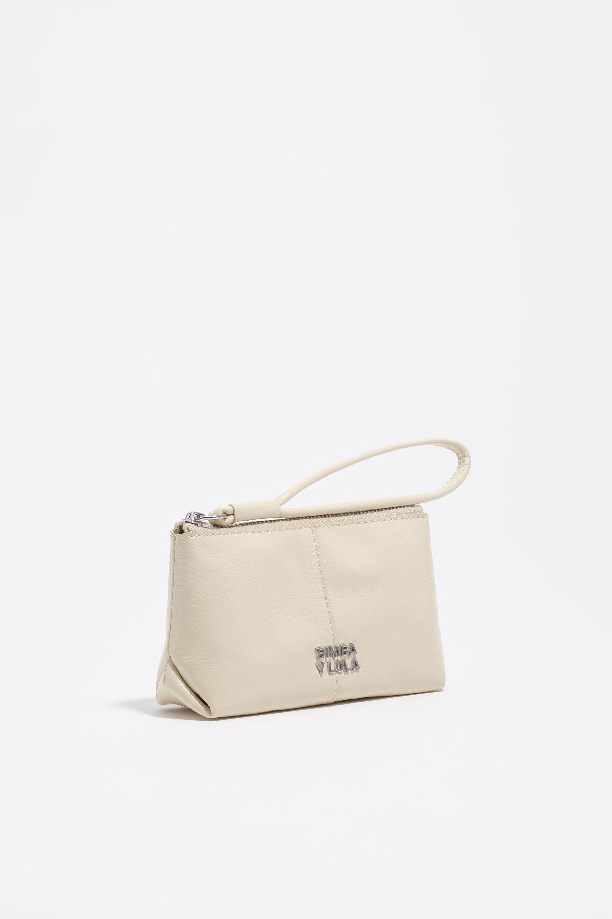 Ivory leather coin purse