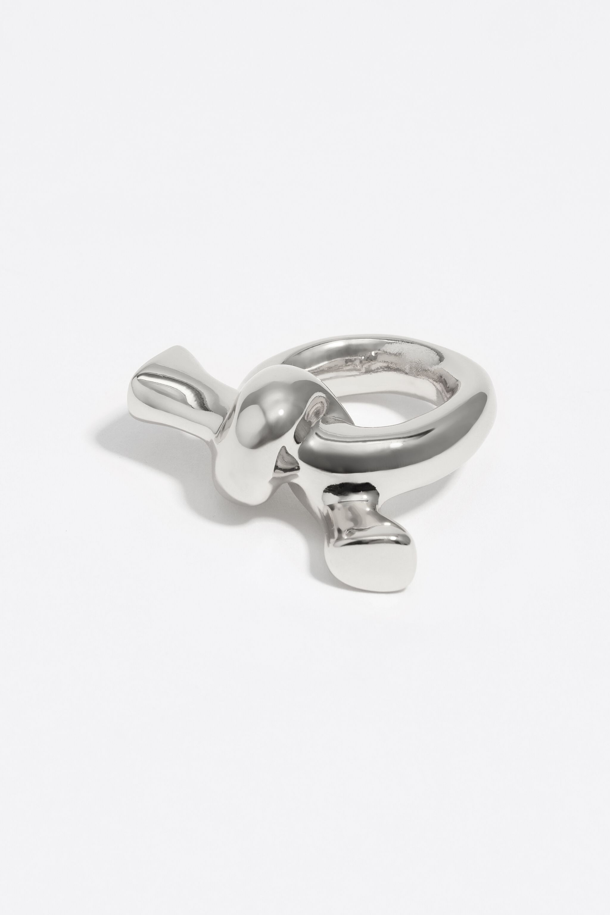 Silver knot scarf ring