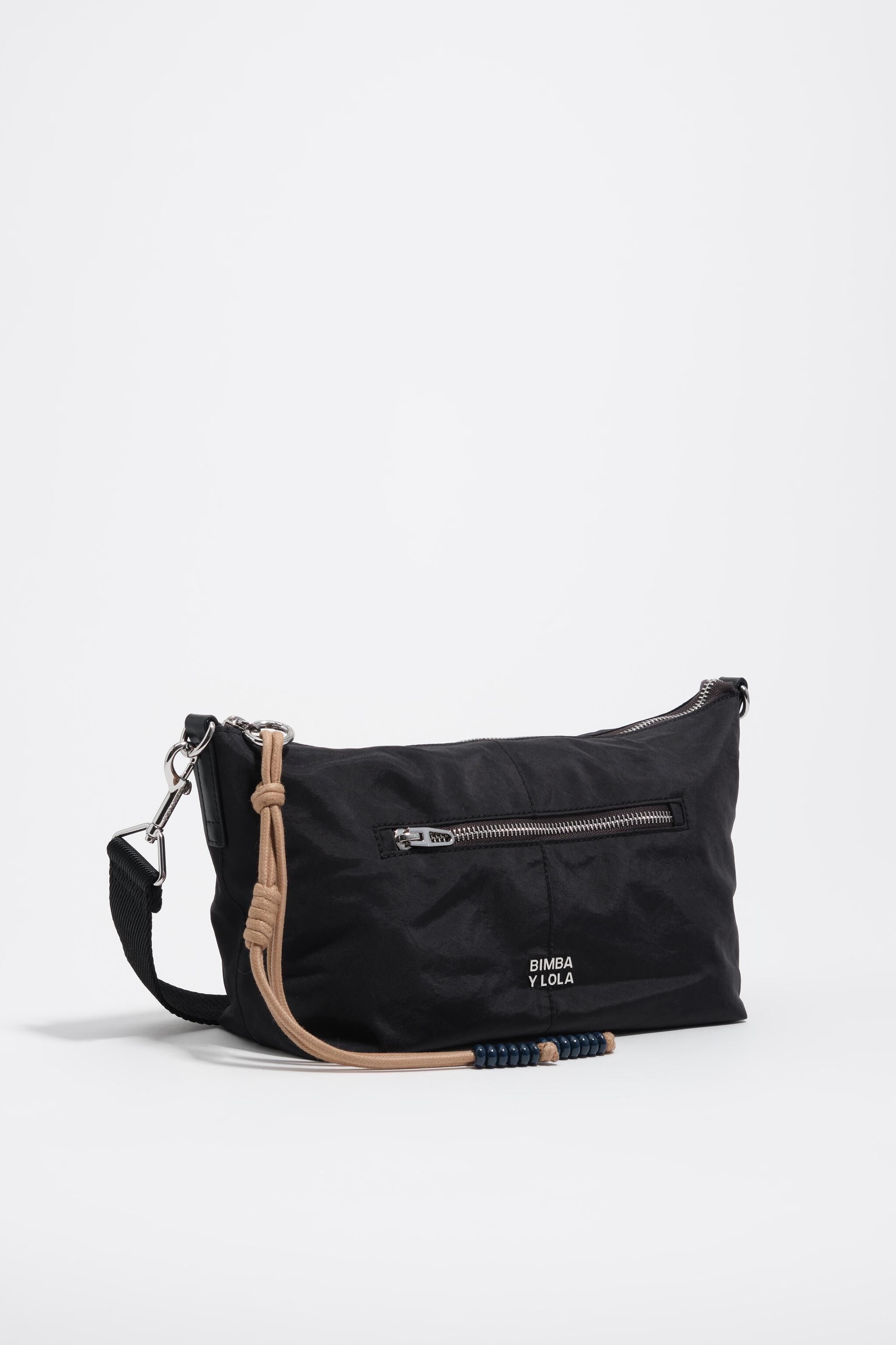 Black nylon Trapecio bag