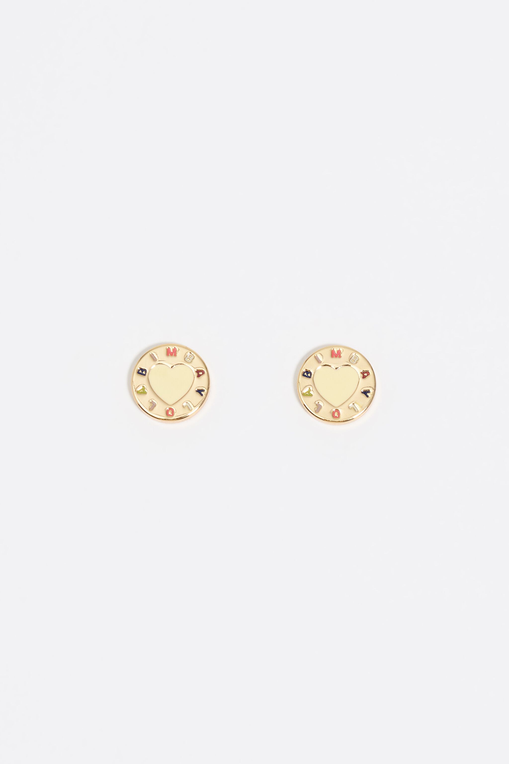 Ivory heart logo earrings