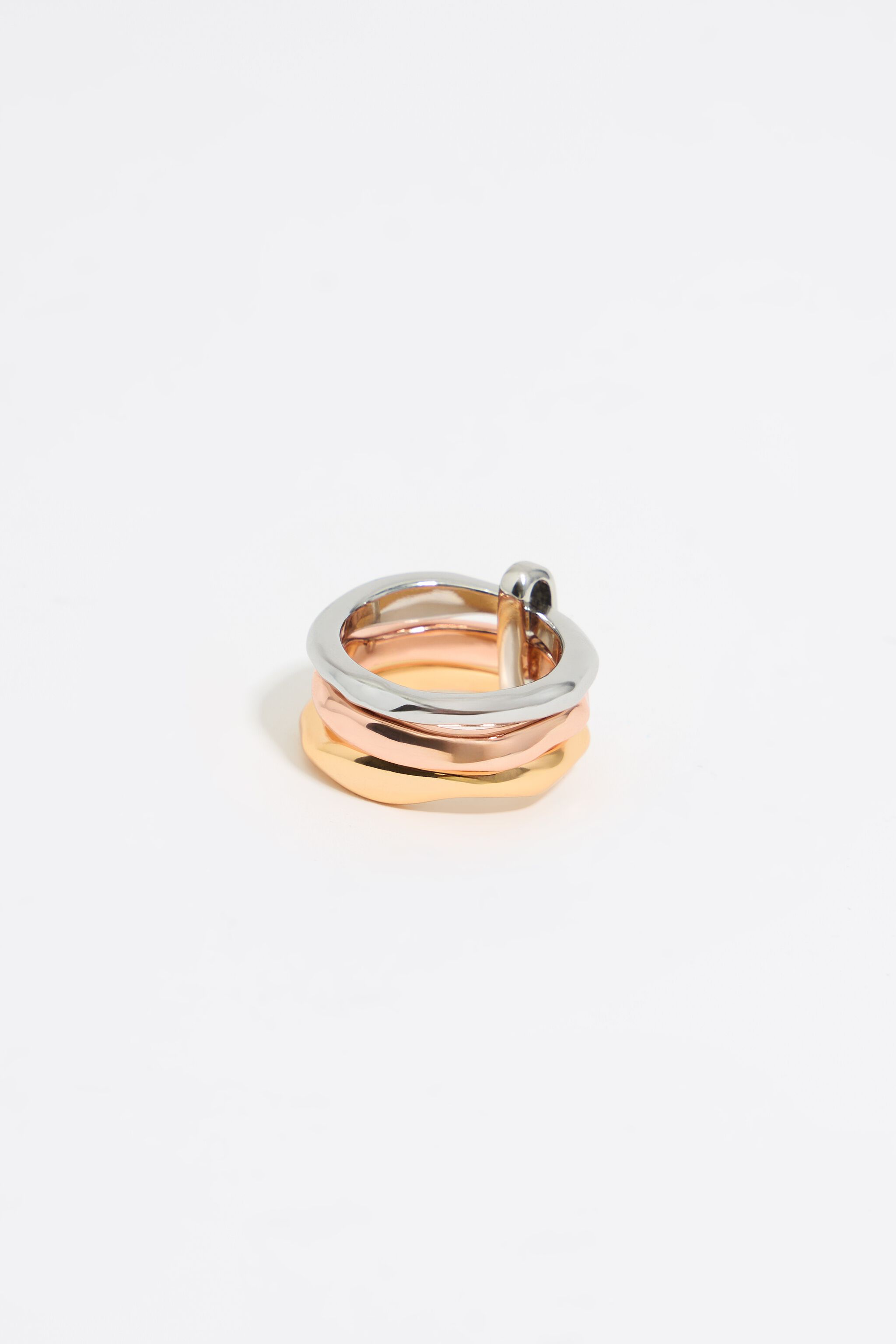 Textured multicolor triple ring
