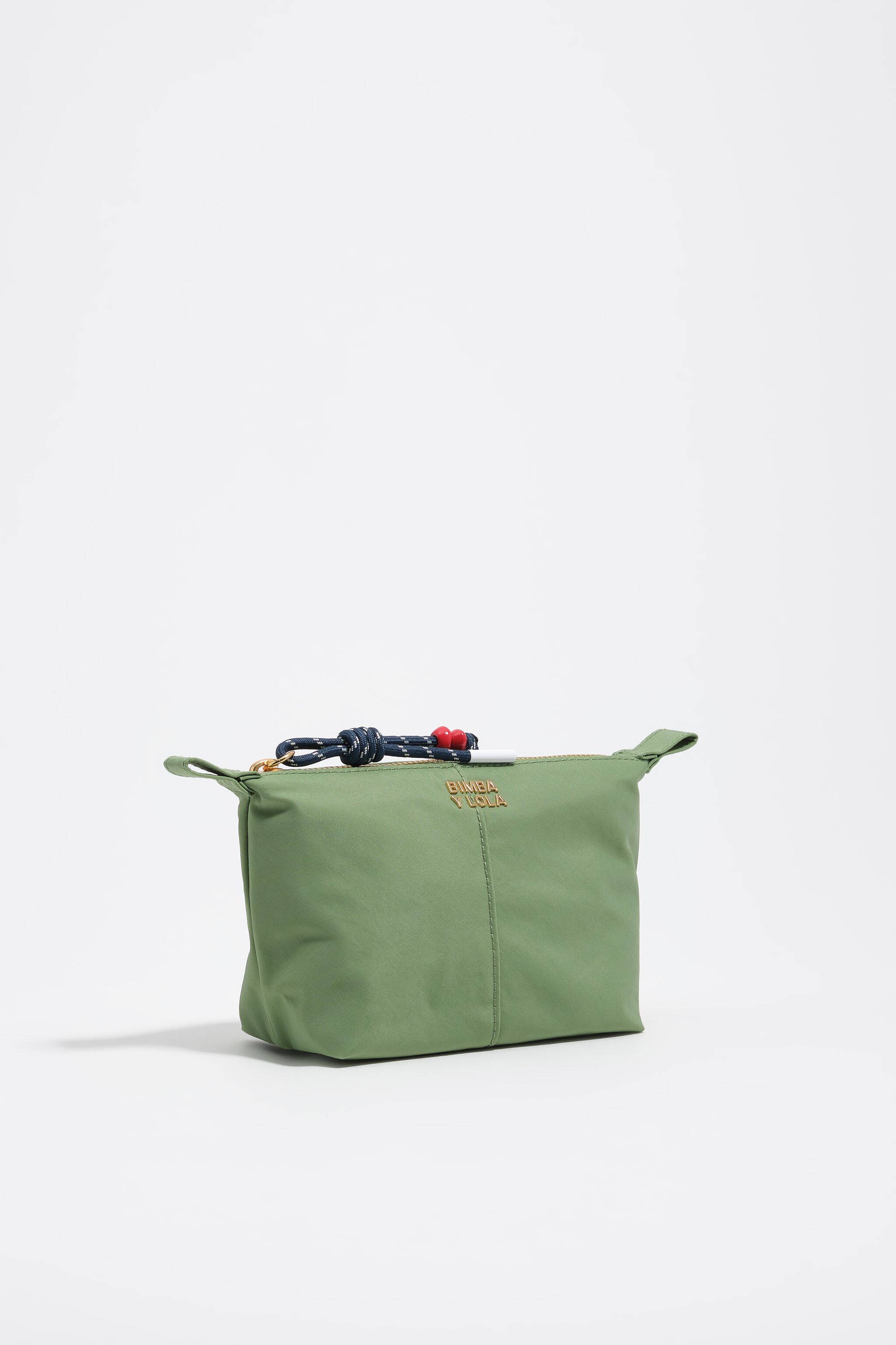 Green nylon Trapecio make-up case