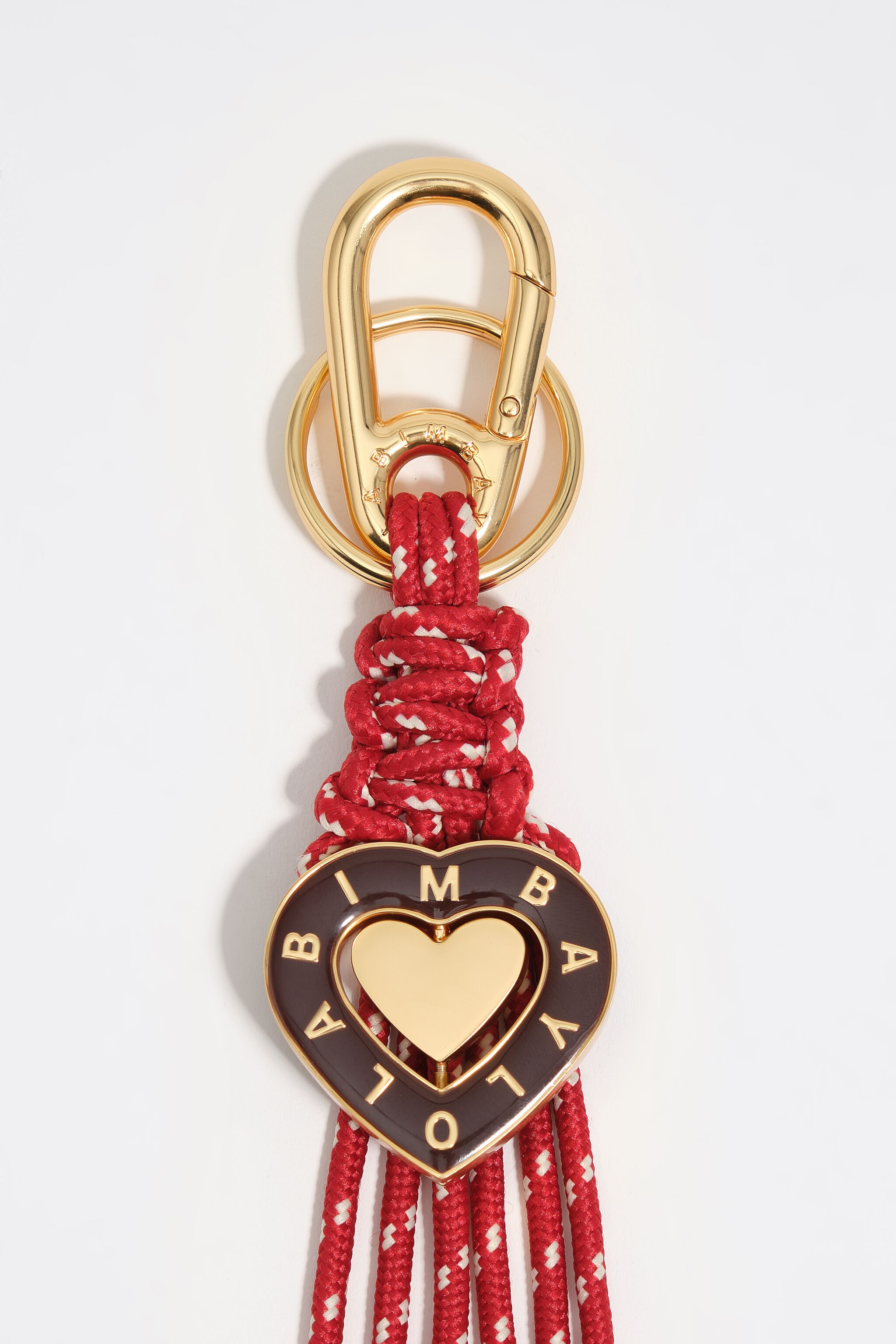 Chocolate heart rope key ring