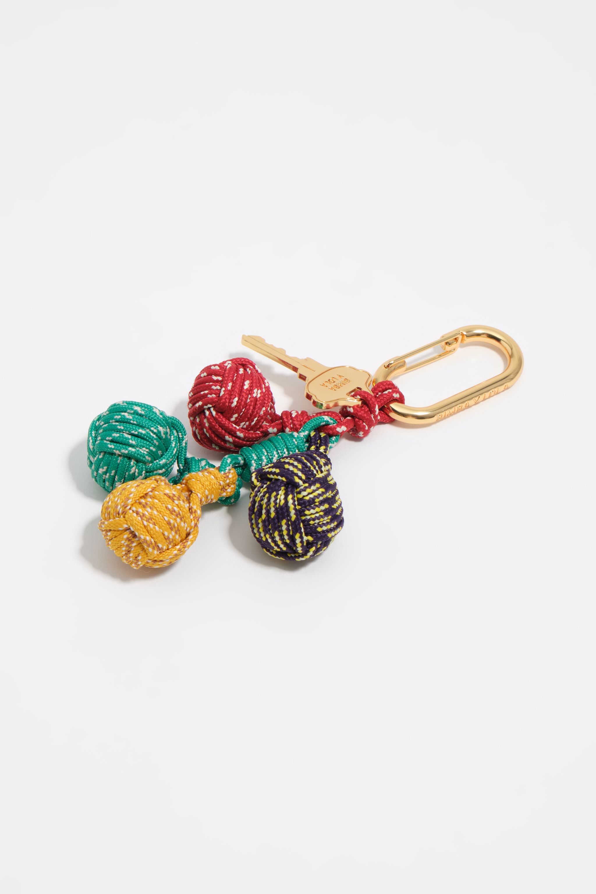 Braided beads and cord key ring