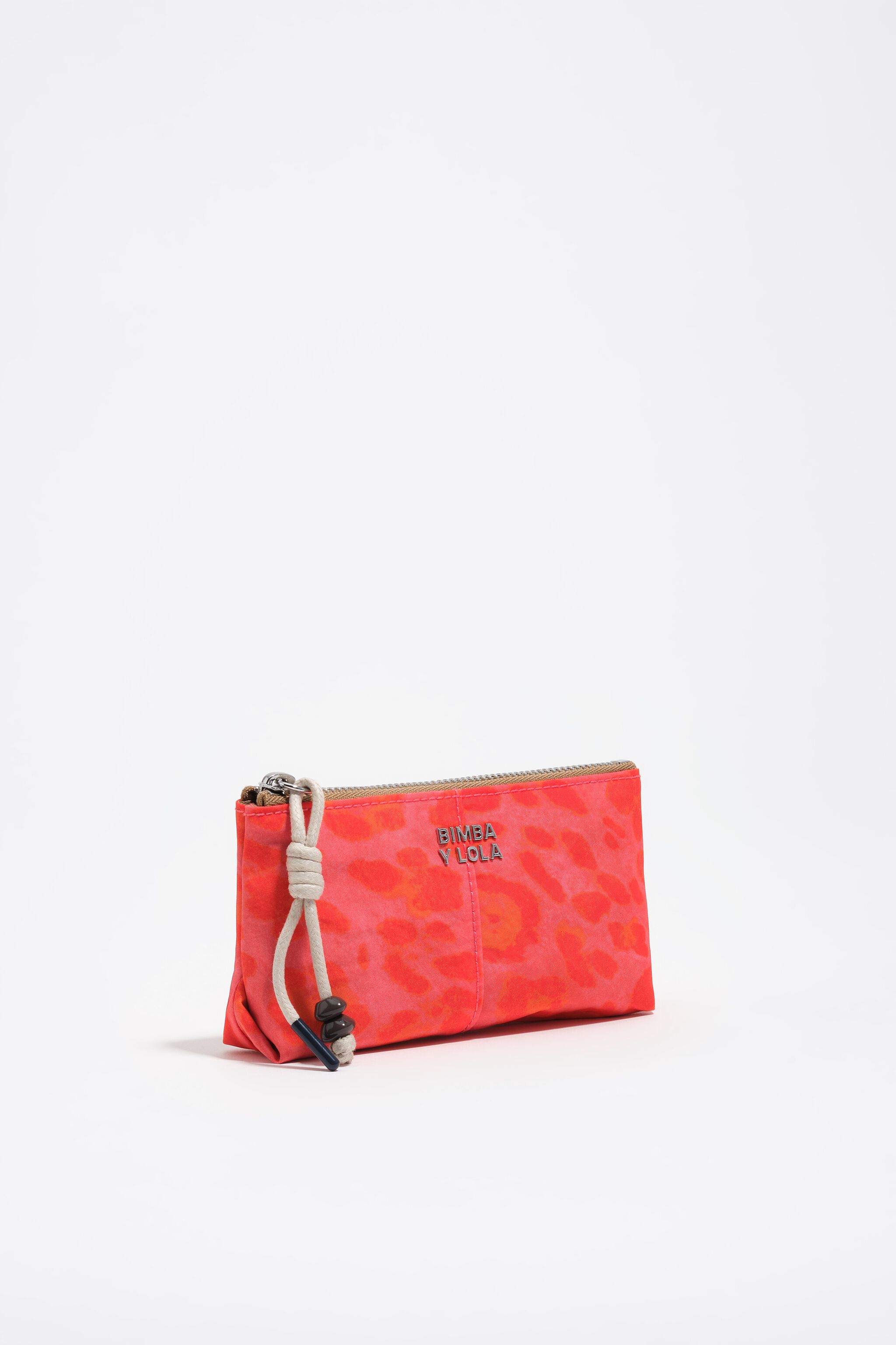 Pink leopard nylon coin purse