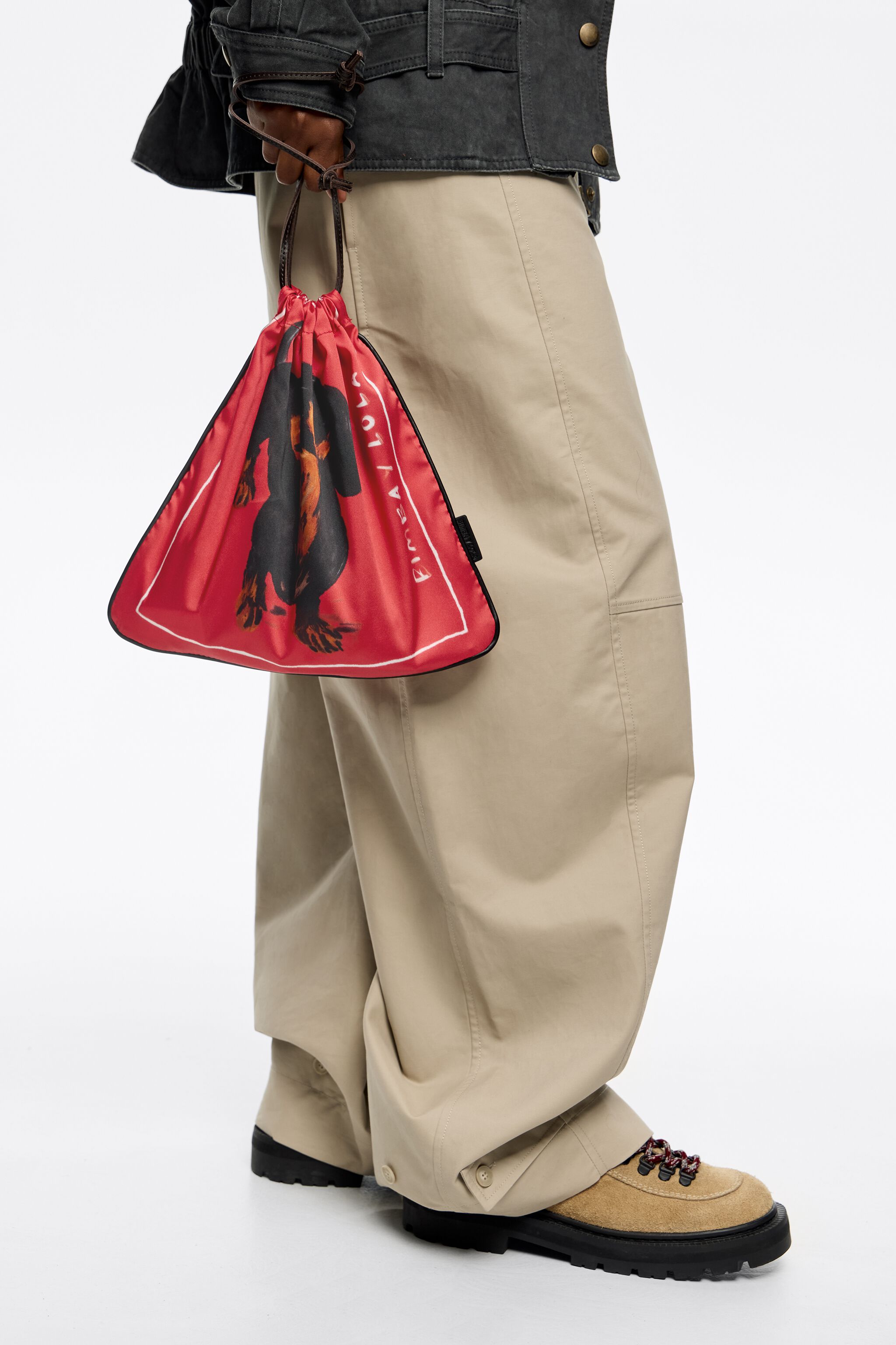 Red Dogs scarf pouch bag