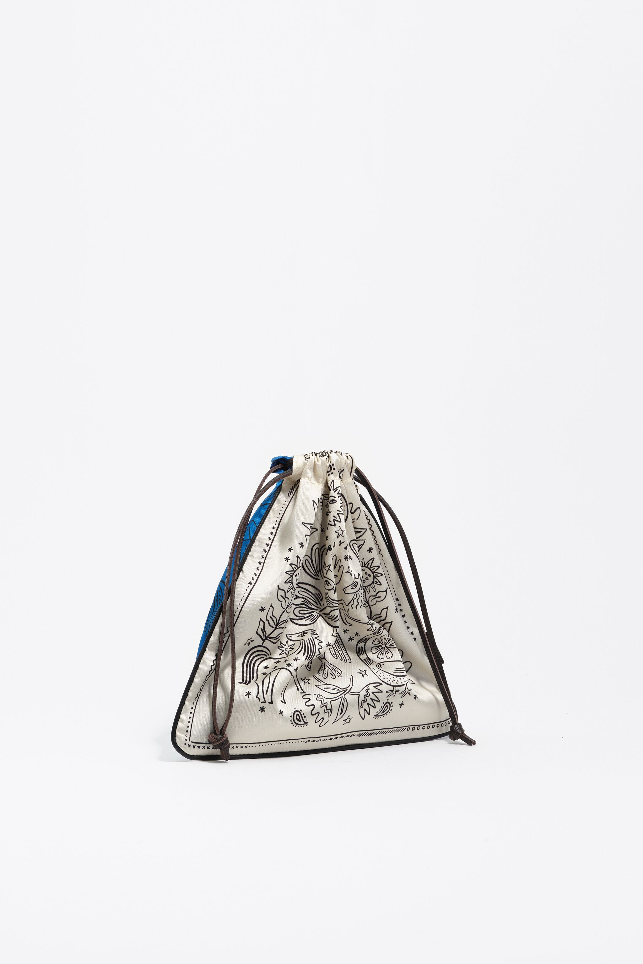 Ivory esoteric scarf pouch bag