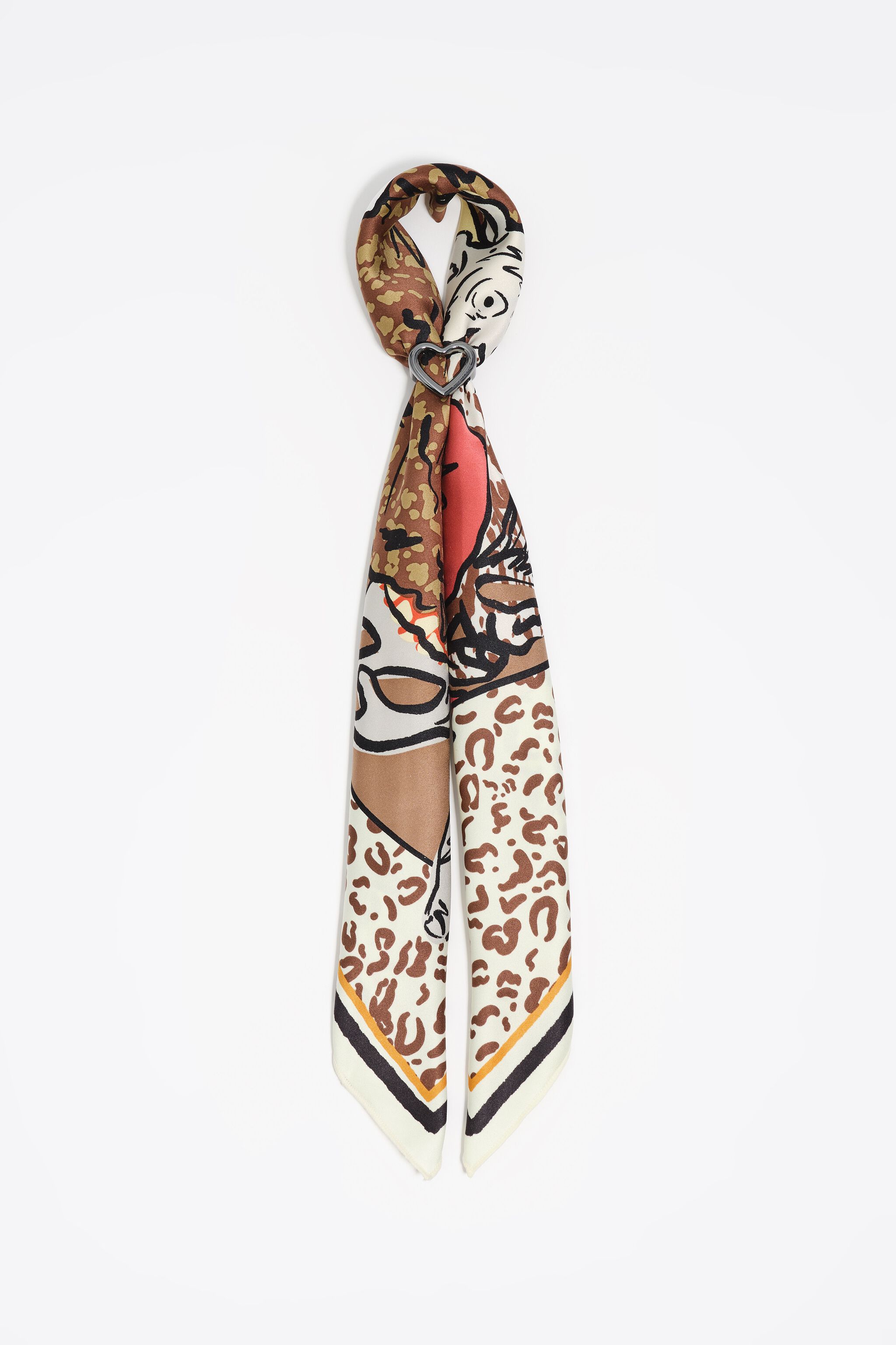 Butter heart animals scarf bag charm